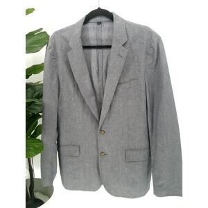 J. Crew Ludlow Somelos Mens Chambray Two Button Single Breasted Blazer Size 40
